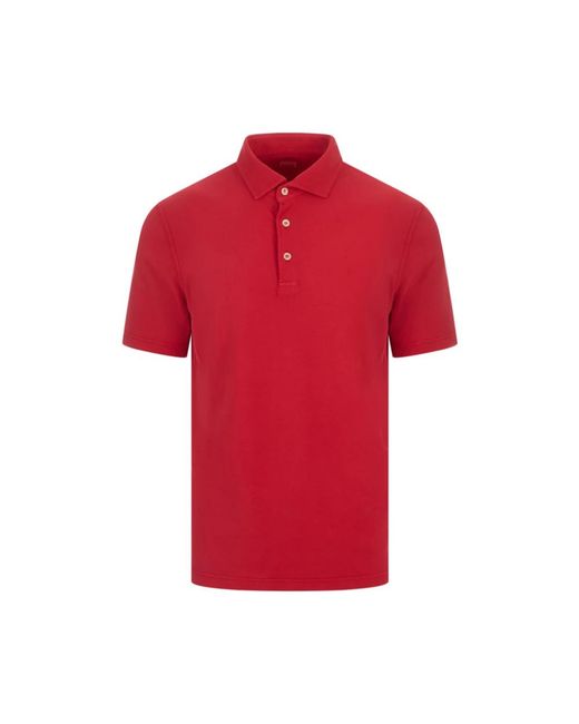 Fedeli Red Polo Shirts for men