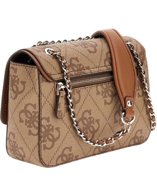 Guess Metallic Latte top zip schultertasche