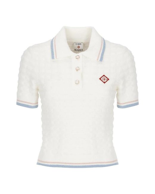 Casablanca White Polo Shirts