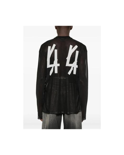 44 Label Group Black Long Sleeve T-Shirts for men