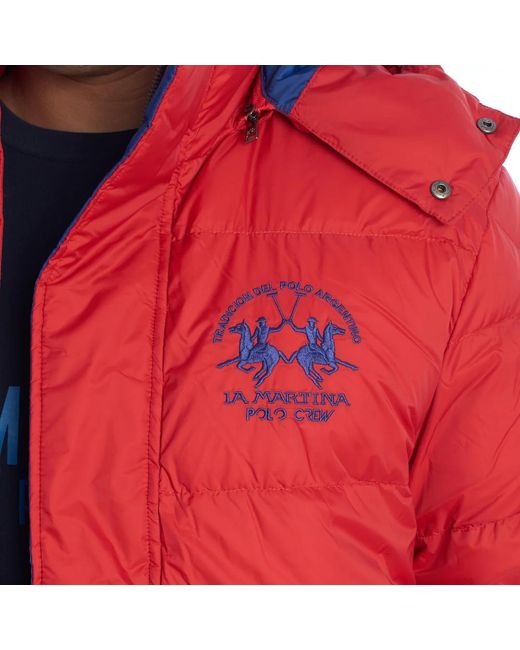 La Martina Red Winter Jackets for men