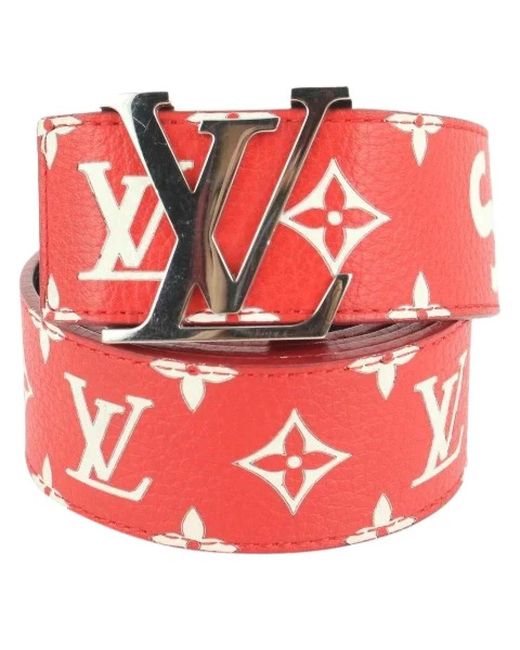 Cintura usata di Louis Vuitton in Rosso | Lyst