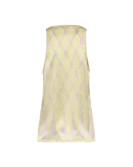 Genny Yellow Sleeveless Tops