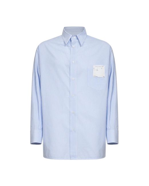 MM6 by Maison Margiela Blue Casual Shirts for men