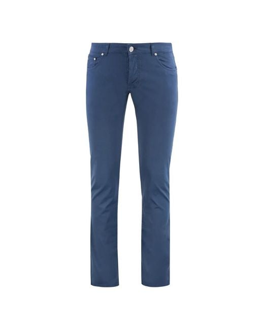 Moorer Chinos in het Blue voor heren