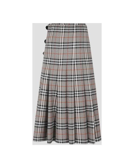 Burberry Gray Maxi Skirts