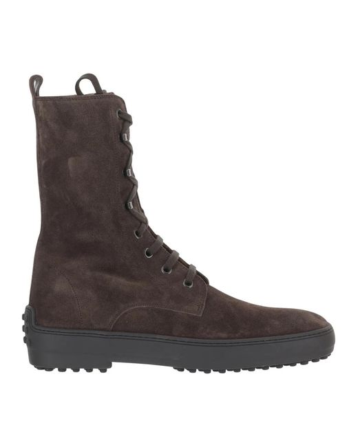 Tod's Brown Lace-Up Boots