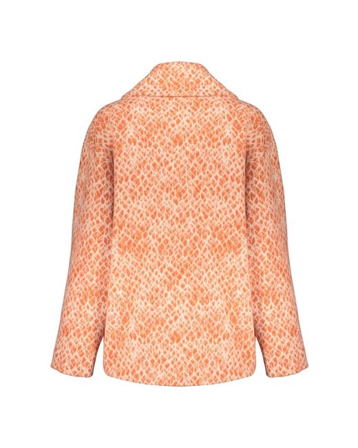 Herno Jassen ,Oranje ,Wol Double-Breasted Short Jacket in het Orange