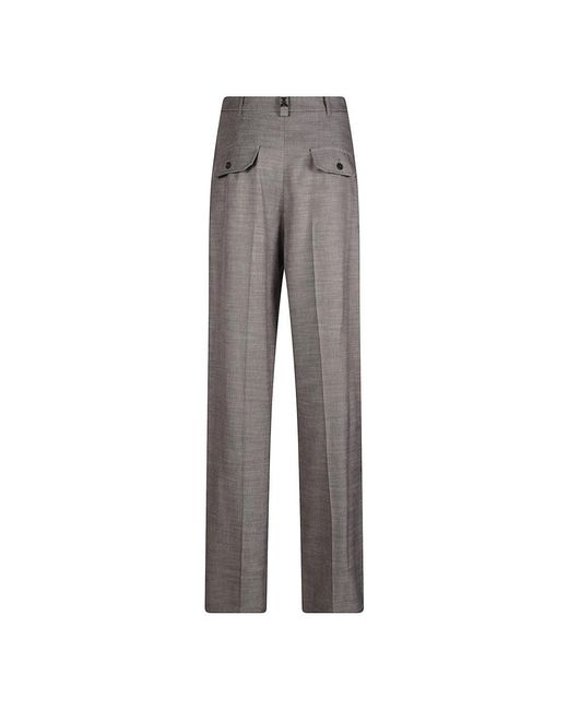 Patrizia Pepe Gray Wide Trousers