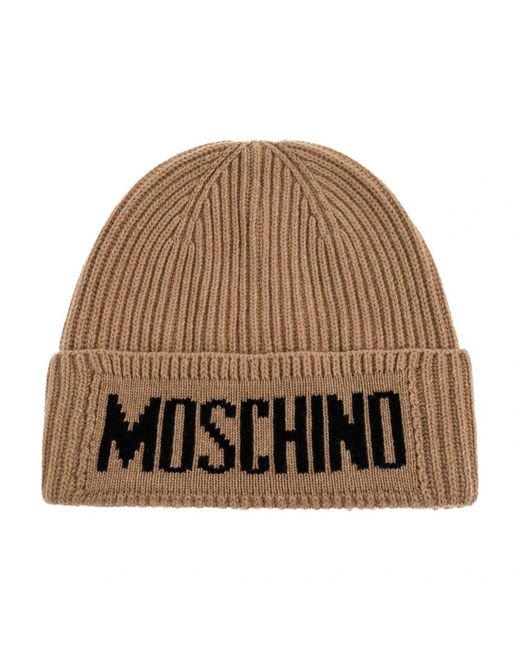 Moschino Brown Kappe Mit Logo
