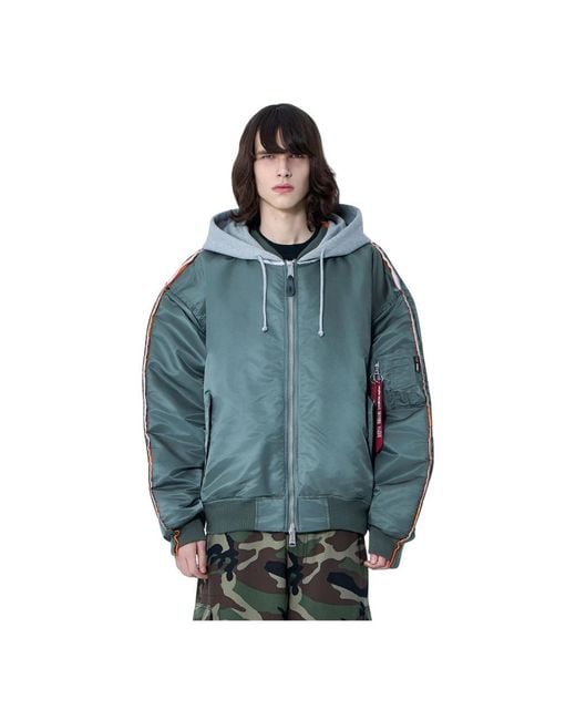 Vetements Blue Bomber Jackets for men