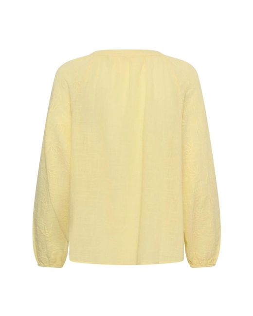Cream Blouse in het Yellow