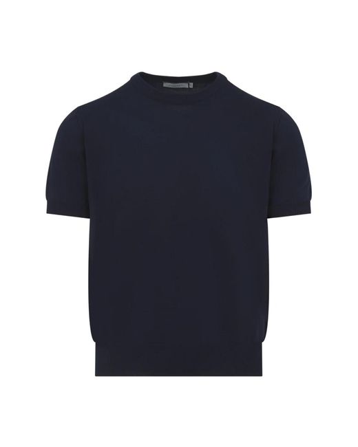 Canali Blue Round-Neck Knitwear for men