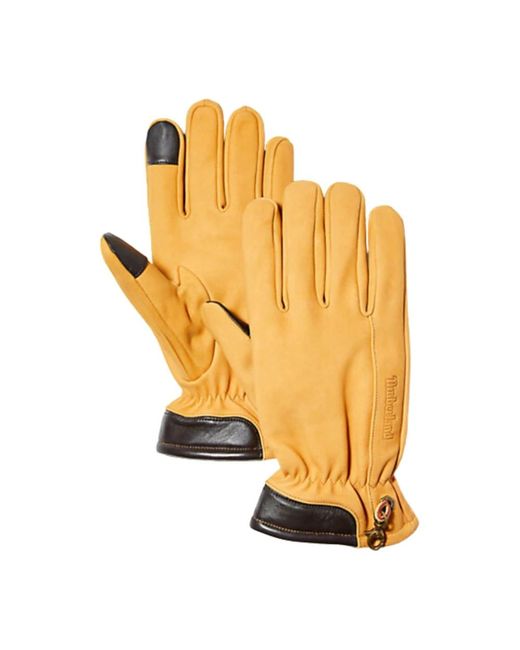 Timberland Leder touchscreen handschuhe, leder touchscreen handschuhe in Metallic für Herren