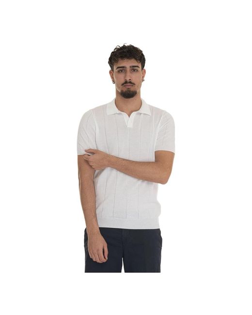 Gran Sasso V-Neck Knitwear in het White voor heren