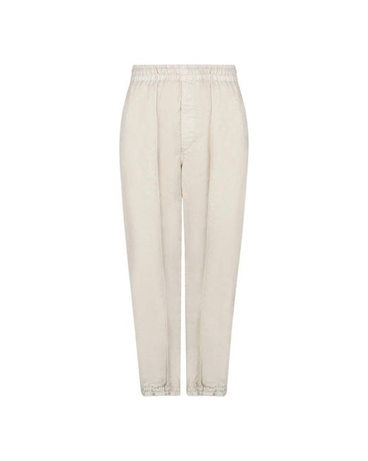 Burberry White Cropped Trousers for men