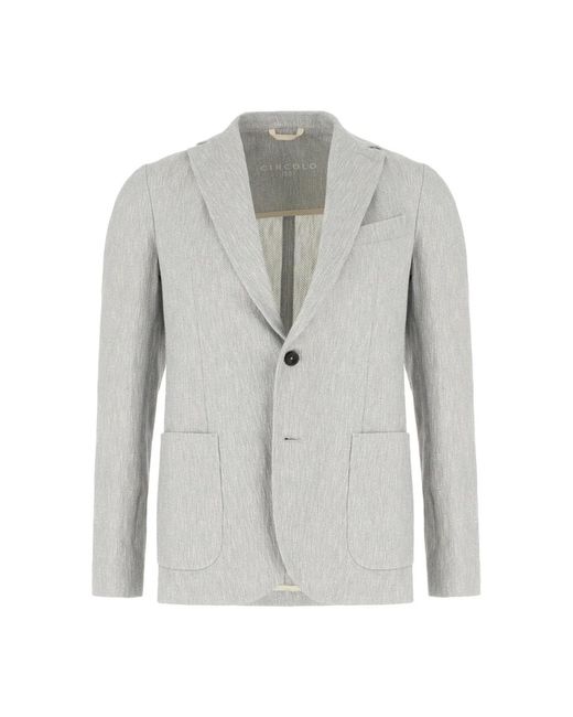 Circolo 1901 Jassen ,Grijs ,Katoen Stijlvolle Jassen En Vesten Collectie in het Gray voor heren
