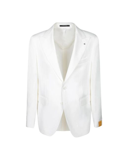 Tagliatore White Single Breasted Suits for men