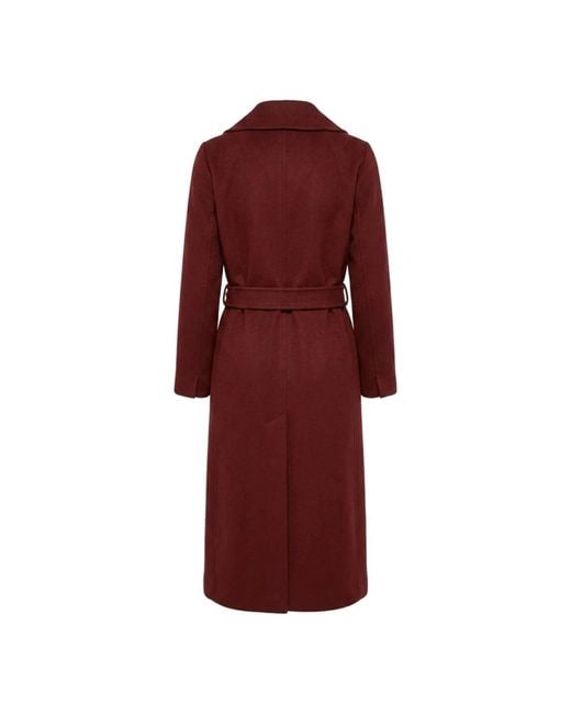 Max Mara Red Belted Coats