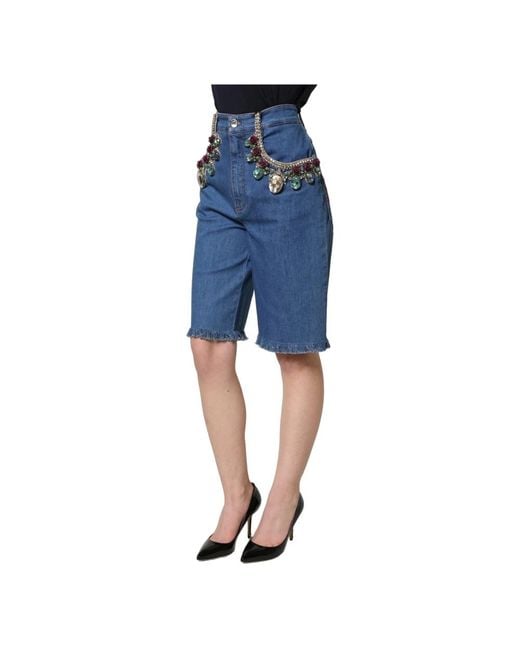 Dolce & Gabbana Blue Denim Shorts