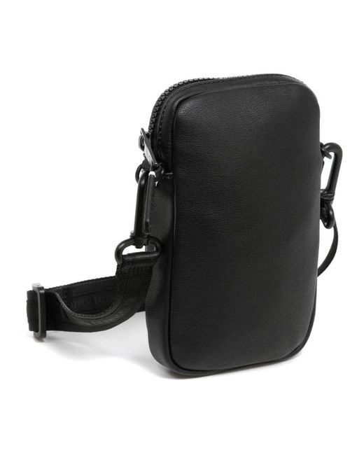 ARMANI EXCHANGE Einfache crossbody-tasche mit verstellbarem gurt in Black für Herren