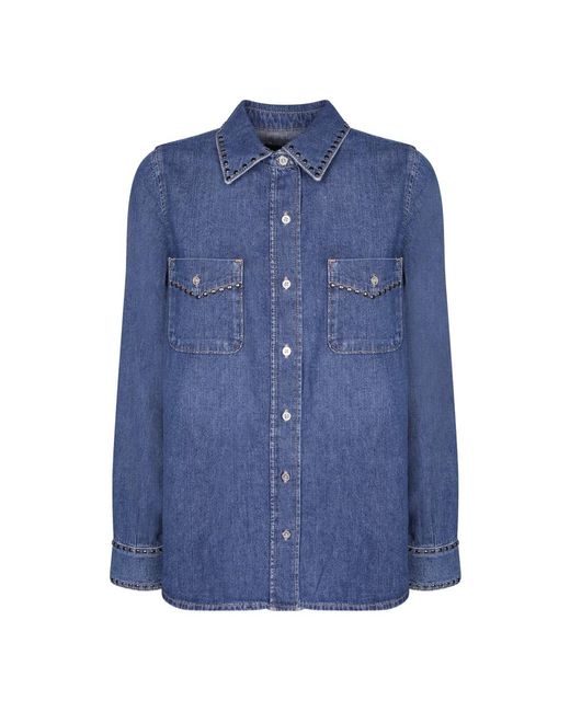 7 For All Mankind Blue Shirts
