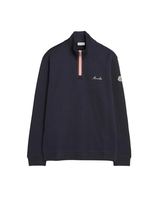 Moncler Blue Zip-Throughs for men