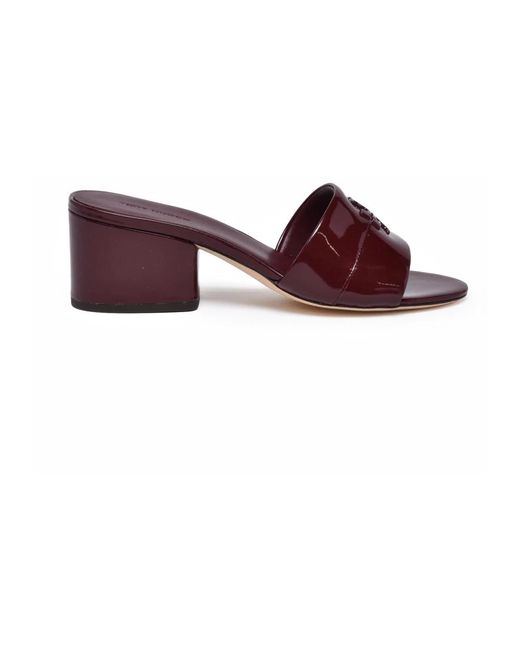 Tory Burch Purple Heeled Mules