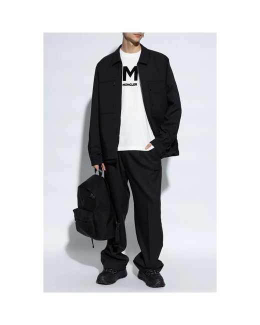Moncler Black Wide Trousers for men