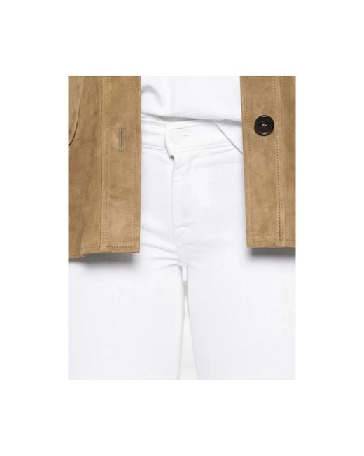 7 For All Mankind White Flared Jeans