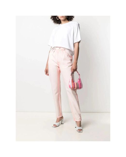Alberta Ferretti Pink Loose-Fit Jeans