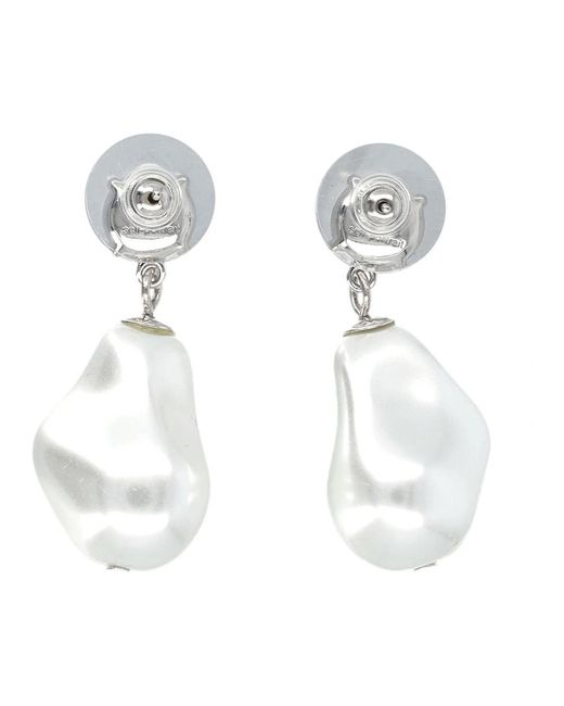 Self-Portrait White Earrings