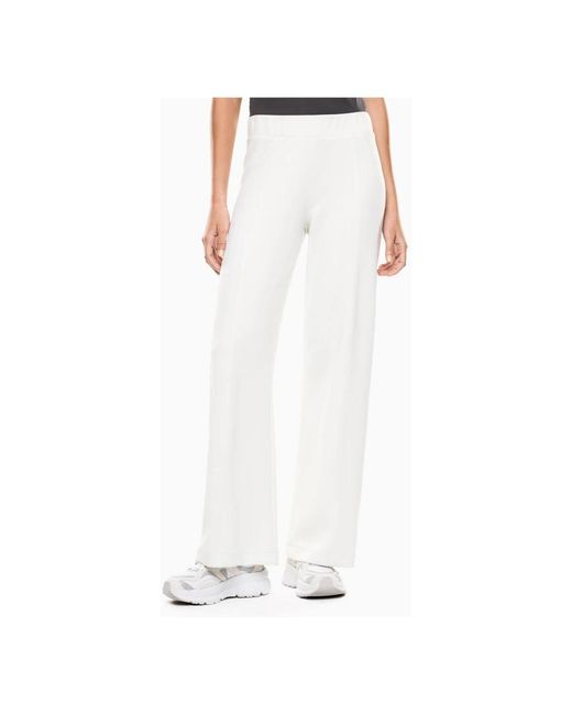 EA7 Stretch Jersey Broek in het White