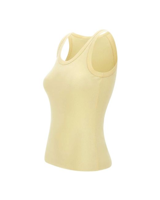 Fabiana Filippi Yellow Sleeveless Tops