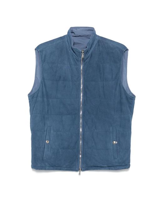 Barba Napoli Vests in het Blue voor heren