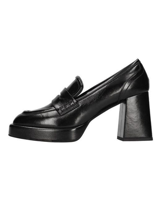 Evaluna Schoenen ,Zwart ,Leer Flat Schoenen in het Black