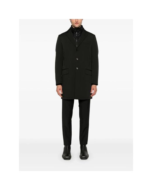 Fay Single-Breasted Coats in het Black voor heren