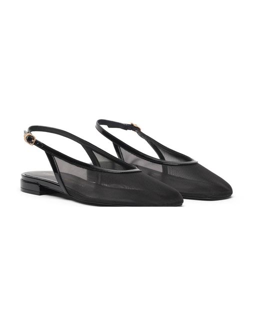 Stuart Weitzman Black Bareitall Slingback