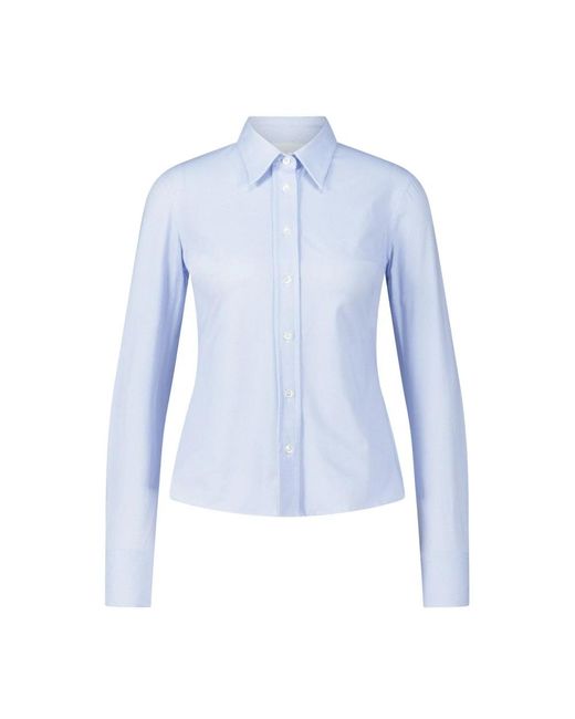 Camicia moderna con motivo sottile di Caliban in Blue