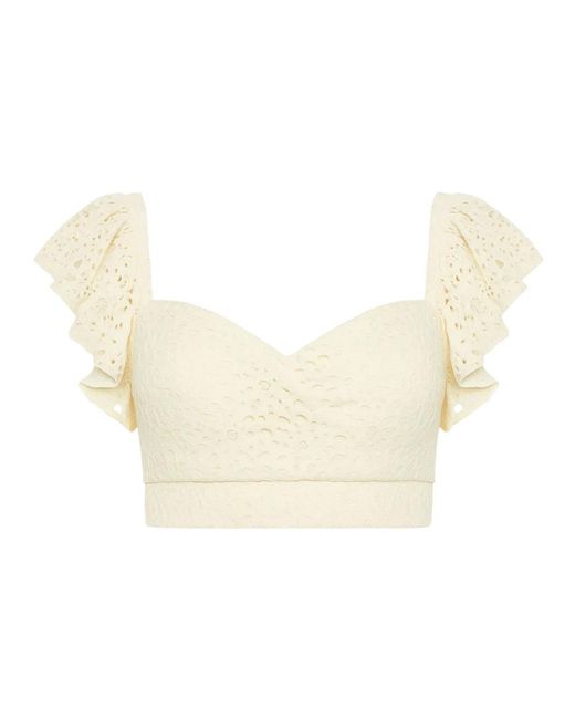 ACTUALEE Natural Sleeveless Tops
