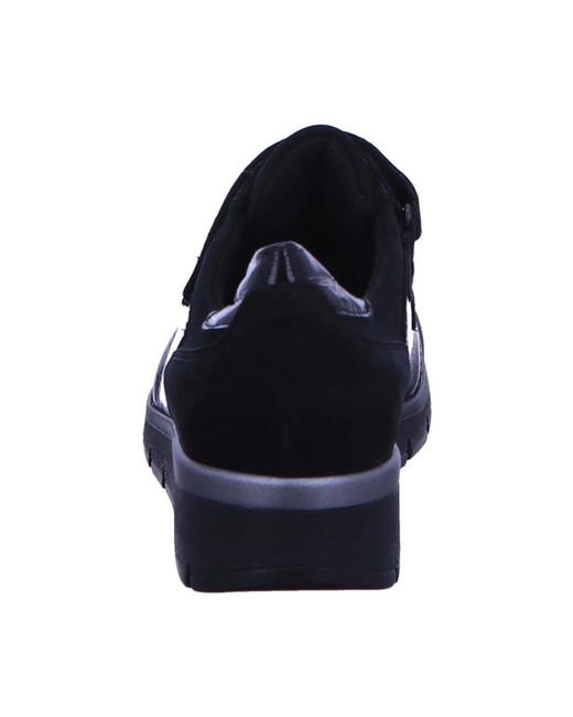 Waldläufer Black Schwarzer Slip-On Schuh Mit Weiter Passform