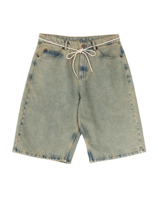 Goodies Sportive Green Denim Shorts for men