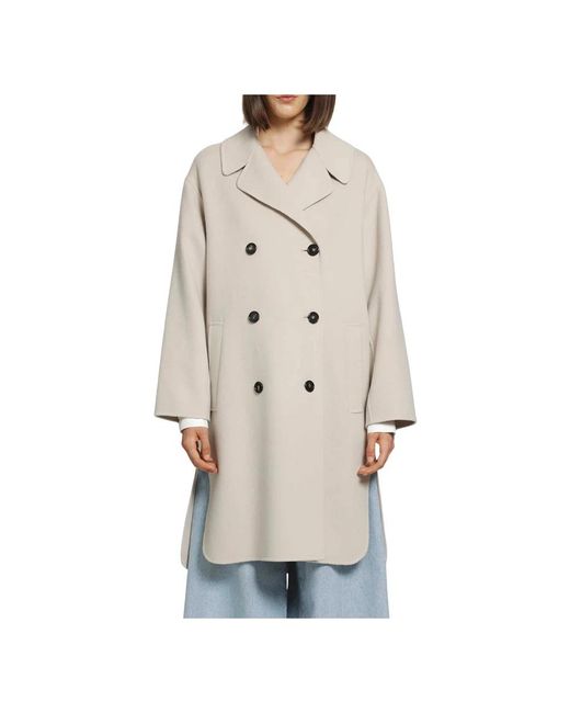 Max Mara Natural Double-Breasted Coats