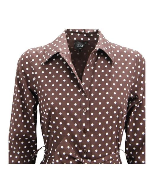 Lavi Brown Shirt Dresses