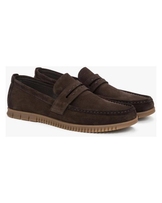 ESTRO Brown Loafers for men