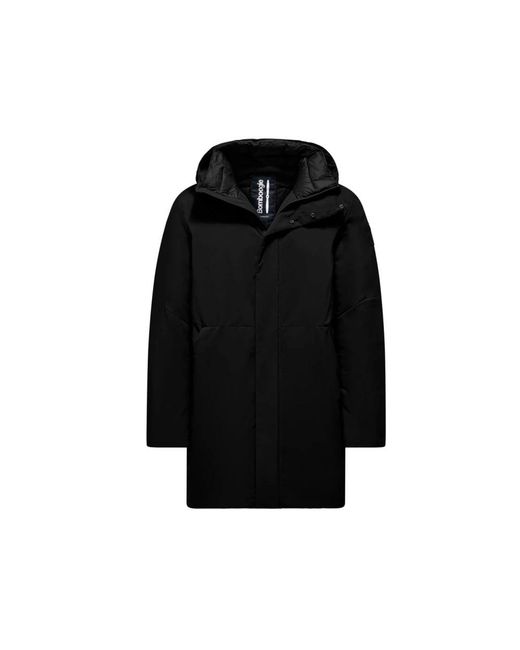 Bomboogie Jassen ,Zwart ,Nylon Lange Jas Met Primaloft-Vulling in het Black voor heren