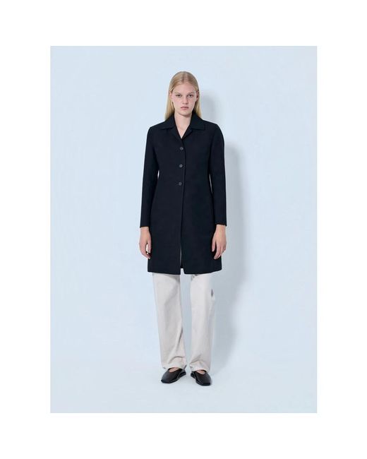 Jil Sander Blue Single-Breasted Coats