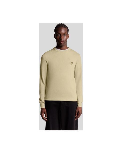 Lyle & Scott White Round-Neck Knitwear for men