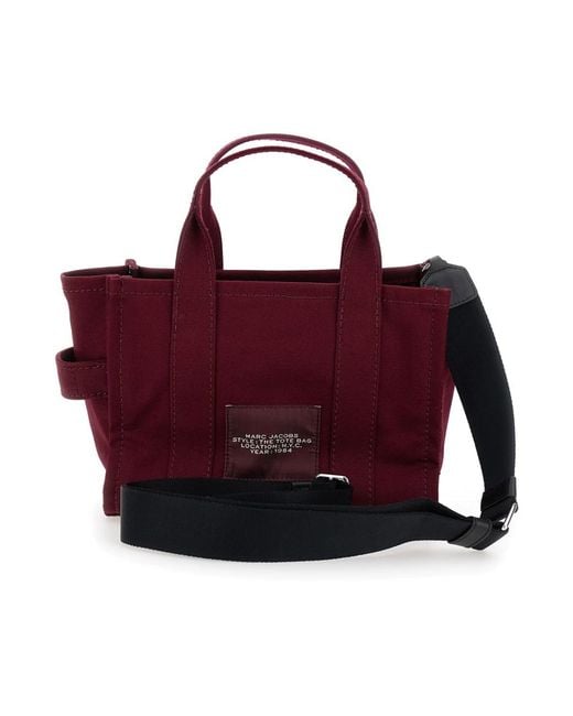 Borsa tote piccola bordeaux di Marc Jacobs in Red