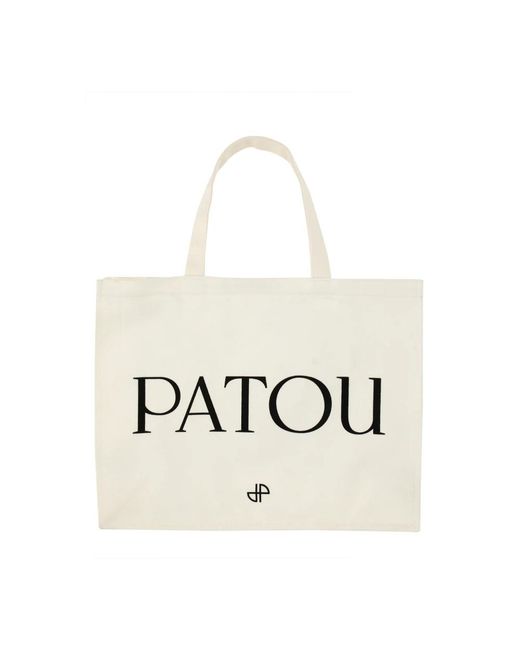 Patou White Tote Bags